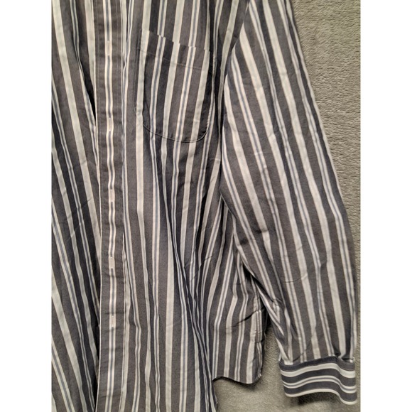 Brooks Brothers 1818 Regent Shirt XXL Blue White Striped Non-Iron Cotton Mens - Picture 7 of 11